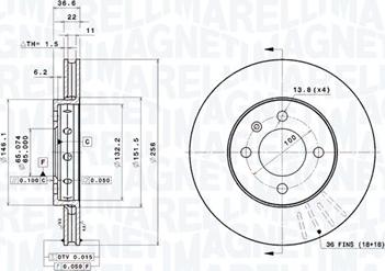 Magneti Marelli 360406180201 - Discofreno autozon.pro