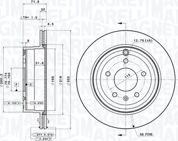 Magneti Marelli 360406188900 - Discofreno autozon.pro