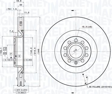 Magneti Marelli 360406188601 - Discofreno autozon.pro