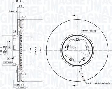 Magneti Marelli 360406183500 - Discofreno autozon.pro