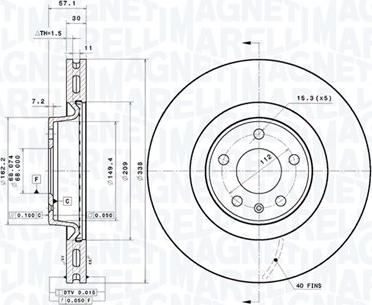 Magneti Marelli 360406183601 - Discofreno autozon.pro