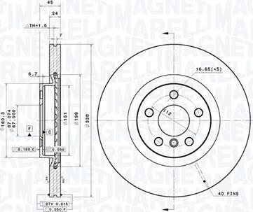 Magneti Marelli 360406183201 - Discofreno autozon.pro