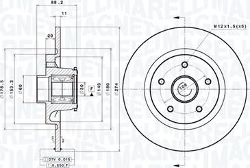 Magneti Marelli 360406182400 - Discofreno autozon.pro