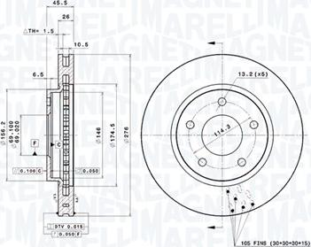 Magneti Marelli 360406132301 - Discofreno autozon.pro