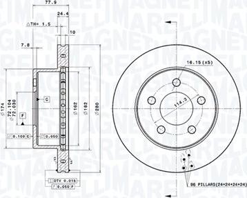 Magneti Marelli 360406124301 - Discofreno autozon.pro