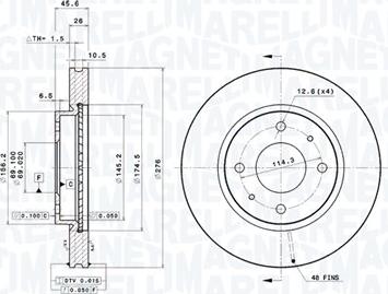 Magneti Marelli 360406126301 - Discofreno autozon.pro