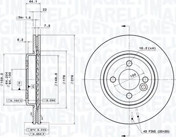 Magneti Marelli 360406120301 - Discofreno autozon.pro