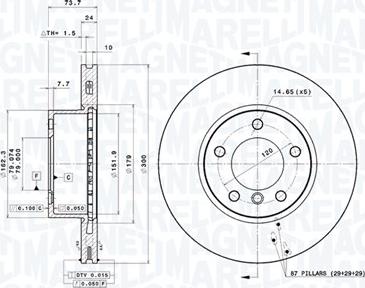 Magneti Marelli 360406128201 - Discofreno autozon.pro