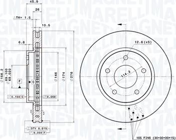 Magneti Marelli 360406123001 - Discofreno autozon.pro