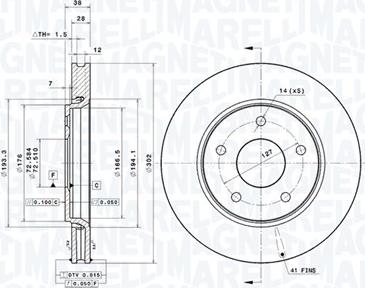 Magneti Marelli 360406123201 - Discofreno autozon.pro