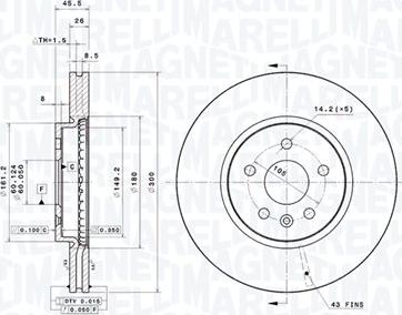 Magneti Marelli 360406127601 - Discofreno autozon.pro