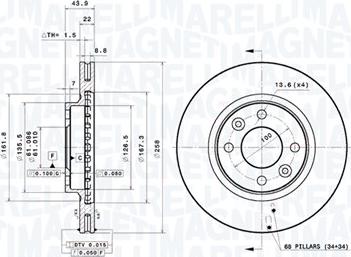 Magneti Marelli 360406179901 - Discofreno autozon.pro