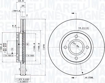 Magneti Marelli 360406209501 - Discofreno autozon.pro