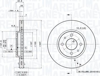 Magneti Marelli 360406213500 - Discofreno autozon.pro