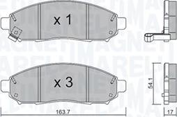 Magneti Marelli 363916060982 - Kit pastiglie freno, Freno a disco autozon.pro