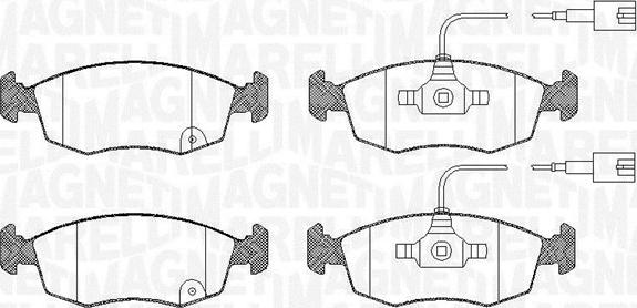 Magneti Marelli 363916060440 - Kit pastiglie freno, Freno a disco autozon.pro