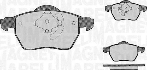 Magneti Marelli 363916060421 - Kit pastiglie freno, Freno a disco autozon.pro