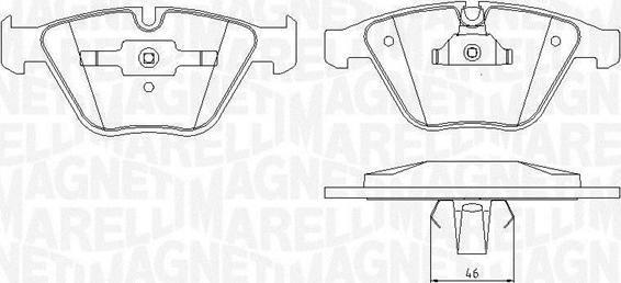 Magneti Marelli 363916060583 - Kit pastiglie freno, Freno a disco autozon.pro