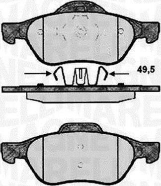 Magneti Marelli 363916060572 - Kit pastiglie freno, Freno a disco autozon.pro