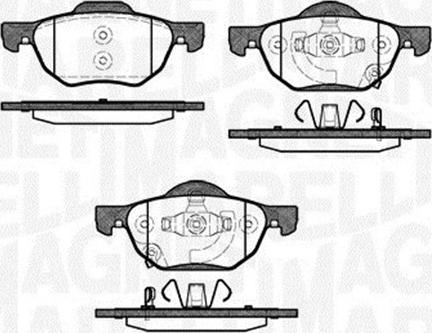 Magneti Marelli 363916060691 - Kit pastiglie freno, Freno a disco autozon.pro