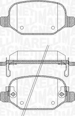 Magneti Marelli 363916060688 - Kit pastiglie freno, Freno a disco autozon.pro