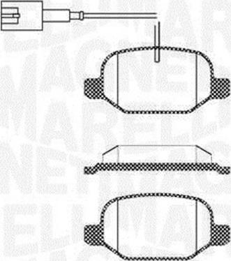 Magneti Marelli 363916060687 - Kit pastiglie freno, Freno a disco autozon.pro