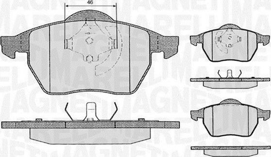 Magneti Marelli 363916060146 - Kit pastiglie freno, Freno a disco autozon.pro