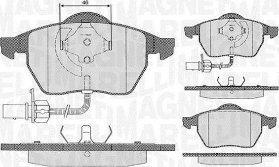 Magneti Marelli 363916060143 - Kit pastiglie freno, Freno a disco autozon.pro