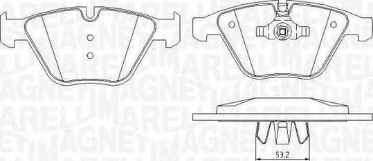 Magneti Marelli 363916060150 - Kit pastiglie freno, Freno a disco autozon.pro