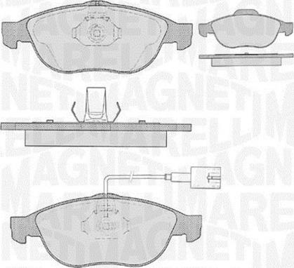 Magneti Marelli 363916060108 - Kit pastiglie freno, Freno a disco autozon.pro