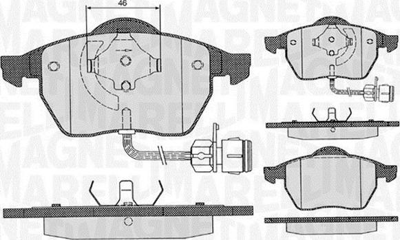 Magneti Marelli 363916060130 - Kit pastiglie freno, Freno a disco autozon.pro