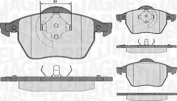 Magneti Marelli 363916060137 - Kit pastiglie freno, Freno a disco autozon.pro