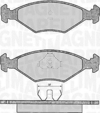 Magneti Marelli 363916060807 - Kit pastiglie freno, Freno a disco autozon.pro