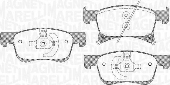 Magneti Marelli 363916060814 - Kit pastiglie freno, Freno a disco autozon.pro