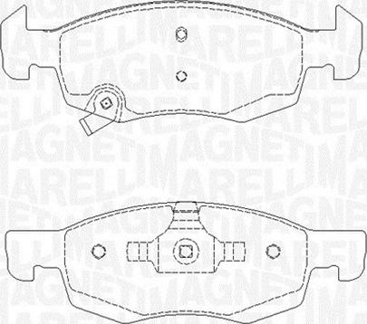 Magneti Marelli 363916060813 - Kit pastiglie freno, Freno a disco autozon.pro