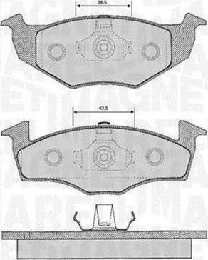 Magneti Marelli 363916060390 - Kit pastiglie freno, Freno a disco autozon.pro