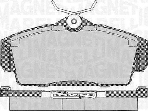 Magneti Marelli 363916060344 - Kit pastiglie freno, Freno a disco autozon.pro