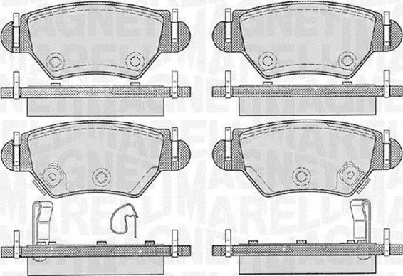 Magneti Marelli 363916060357 - Kit pastiglie freno, Freno a disco autozon.pro