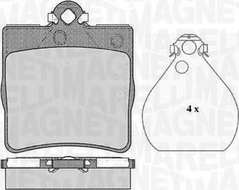 Magneti Marelli 363916060311 - Kit pastiglie freno, Freno a disco autozon.pro