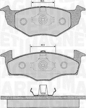 Magneti Marelli 363916060388 - Kit pastiglie freno, Freno a disco autozon.pro