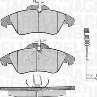 Magneti Marelli 363916060321 - Kit pastiglie freno, Freno a disco autozon.pro