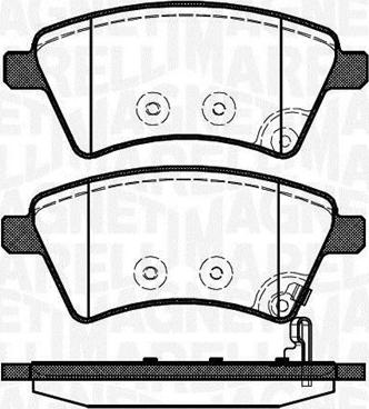 Magneti Marelli 363916060241 - Kit pastiglie freno, Freno a disco autozon.pro