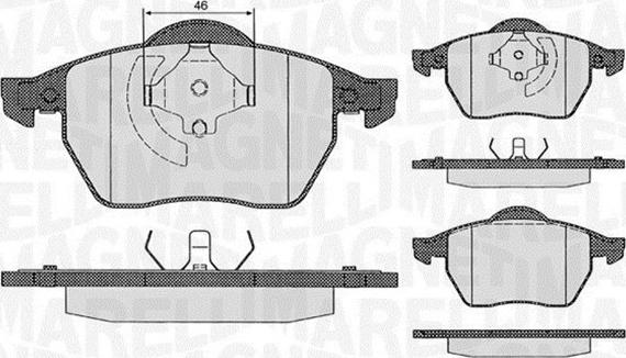 Magneti Marelli 363916060260 - Kit pastiglie freno, Freno a disco autozon.pro