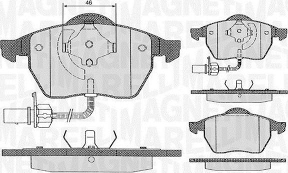 Magneti Marelli 363916060261 - Kit pastiglie freno, Freno a disco autozon.pro