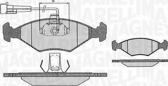 Magneti Marelli 363916060234 - Kit pastiglie freno, Freno a disco autozon.pro