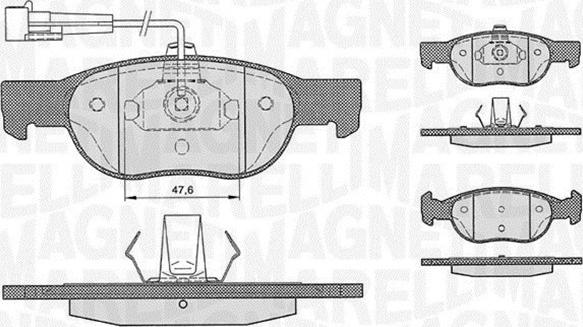 Magneti Marelli 363916060222 - Kit pastiglie freno, Freno a disco autozon.pro