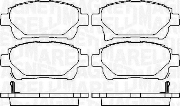 Magneti Marelli 363916060784 - Kit pastiglie freno, Freno a disco autozon.pro