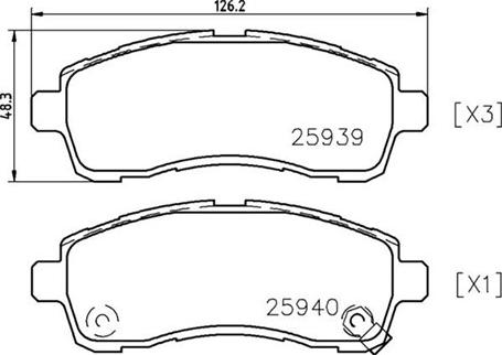 Magneti Marelli 363700449057 - Kit pastiglie freno, Freno a disco autozon.pro