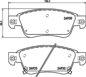 HELLA 8DB 355 033-441 - Kit pastiglie freno, Freno a disco autozon.pro