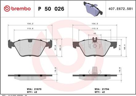 Magneti Marelli 363700450026 - Kit pastiglie freno, Freno a disco autozon.pro